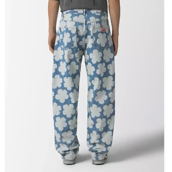 Kenzo L85803 Mens Skye Blue Botan Loose Denim Jeans Size 34 x 34 - Picture 2 of 7